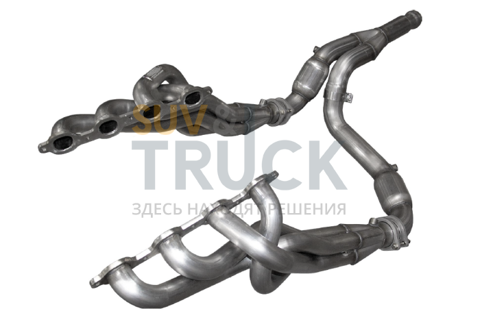 Длиннотрубные выпускные коллекторы 1-7/8"×3'' с катализаторами для GM Truck 6.2L, 2014-19