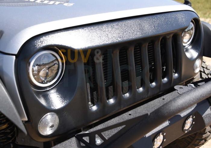 DV8 ABS Grill Textured Black 2007-2017 Jeep Wranglers