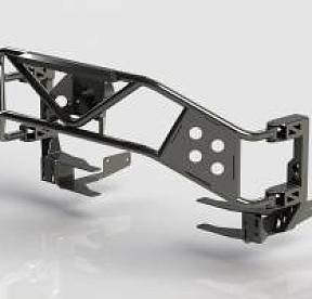 Калитка под запаску BMS Alfa для Toyota LC Prado 150, покрытие Raptor + цинкование