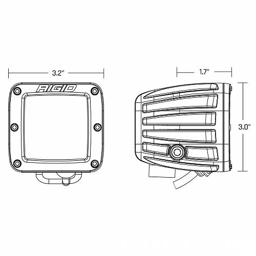 Янтарные LED-модули Rigid D-серия Pro, дальний свет (Spot)