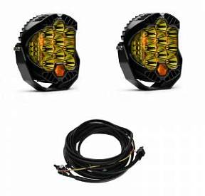 Светодиодные фары янтарные серия LP9 Racer Edition с проводкой