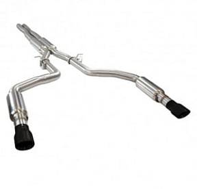 Система выхлопа Cat Back для гоночных авто с черными насадками