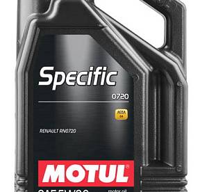 5 л MOTUL SPECIFIC 0720 для дизельных двигателей RENAULT, оснащенных сажевым фильтром (DPF)