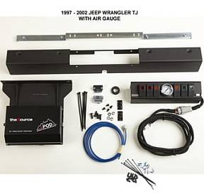TJ Switch Panel 6 Switch W/Air Gauge 97-02 Wrangler TJ Green sPOD