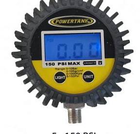 Цифровой манометр ø 2.5", 5-150 psi 