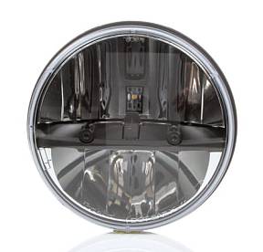 Фара головного света круглая 7", два диода, 12-24В, поликарбонатное стекло