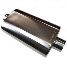 Глушитель овальный 4" x 8", длина 12"