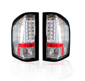 Chevy Silverado 07-13 Single-Wheel & 07-14 Dually & GMC Sierra 07-14 (Dually Only) 2nd GEN Body Style OLED TAIL LIGHTS - Clear Lens