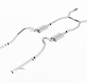 ВЫХЛОПНАЯ СИСТЕМА ОТ КОЛЛЕКТОРА HEADER-BACK CHEVROLET BEL AIR SMALL BLOCK V8 ’55-’57 — С НАСАДКАМИ, 63 ММ