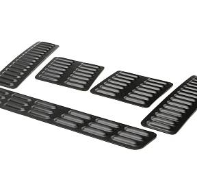 Накладки на капот с вентеляцией для Jeep чёрное покрытие комплект 5 шт. от GenRight