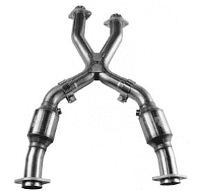 Приемные трубы X-Pipe с кат. Green, для Mustang GT|Cobra, 1999-2004, 3'' x 3''