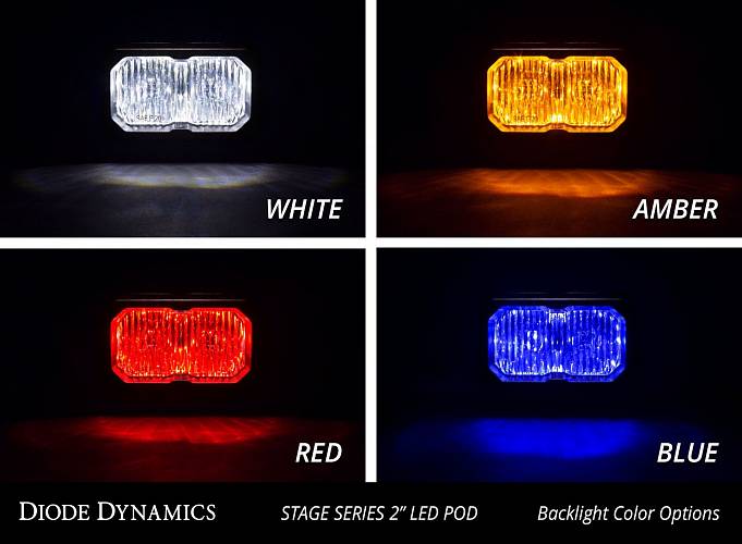 Белый LED-модуль SS2 Pro с янтарной подсветкой, дальний свет