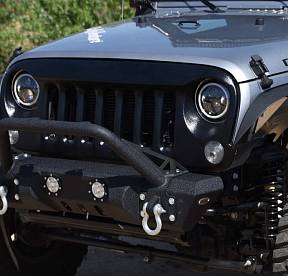 DV8 ABS Grill Textured Black 2007-2017 Jeep Wranglers
