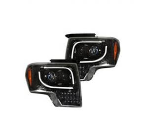 Фары головного света для Ford F150|RAPTOR 2013-14  - Smoked / Black