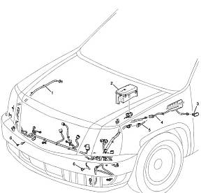 Комплект проводки для Cadillac Escalade 2007-14 для установки LED оптики Hella