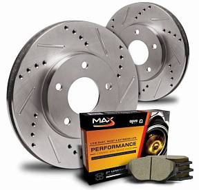 Диски тормозные задние MAX для CHEVROLET TAHOE  2007-2014 - слотированные перфорированные 