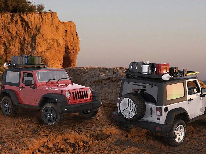 Багажник 1/2 Slimline II для Jeep Wrangler JK 2D (2007 +) с креплением Extreme - от Front Runner
