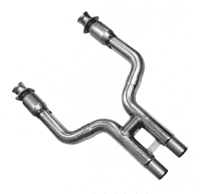 Приемные трубы H-Pipe с кат. для Mustang Shelby GT500, 2007-2014, 3'' x 2.5''