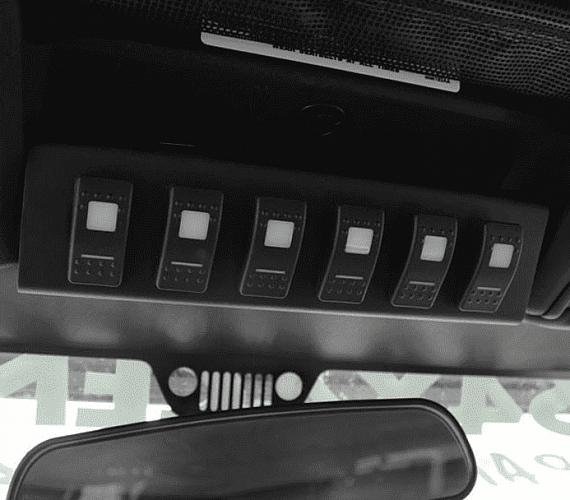 JK Switch Panel 6 Switch Dual 09-17 Wrangler JK Amber sPOD