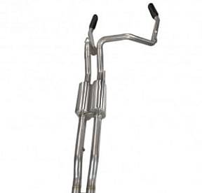 Выхлопная система с кат. для Ford Raptor, 2011-2014, черные насадки