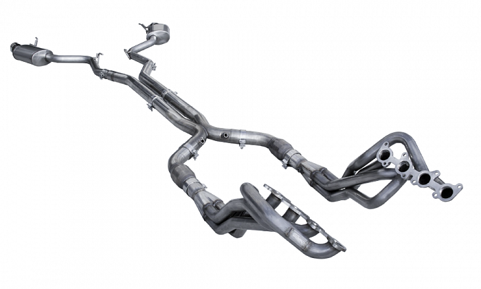 Выхлопная система 1-3/4"×3'' с катализаторами для Ford Mustang 5.0L Coyote 2018+