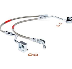 Комплект передних армированных тормозных шлангов для подвески с лифтом 4-6''