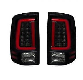 Dodge 09-14 RAM 1500 & 10-14 RAM 2500/3500 OLED TAIL LIGHTS (Replaces Factory OEM Halogen Tail Lights) - Smoked Lens