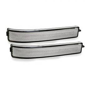 Ford 09-14 F150 & RAPTOR Side Mirror Lenses w/ WHITE LED Running Lights or Turn Signals (2-Piece Set) - Clear Lens