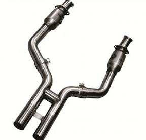 Приемные трубы H-Pipe с кат. для Mustang GT 4.6L, 2005-2010, 3'' x 3''