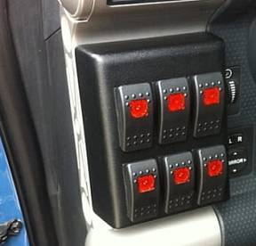 FJ Cruiser 6 Switch Panel W/Uni Source Bracket sPOD