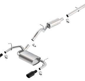 ВЫХЛОПНАЯ СИСТЕМА CAT BACK WRANGLER ’12-’16 3.6L 2DR, ЧЕРНЫЙ ХРОМ