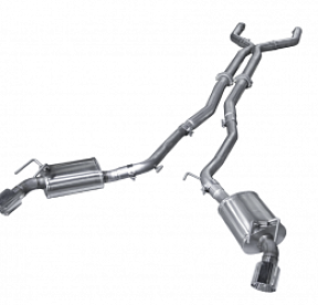 Catback 3"×3'' с 2 полированными насадками для Camaro V8 2010-15