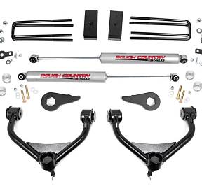 3'' выравнивающий комплект с амортизаторами N2.0 Shocks с верхними рычагами для Chevrolet Silverado 2500 HD 4WD 2011-2016