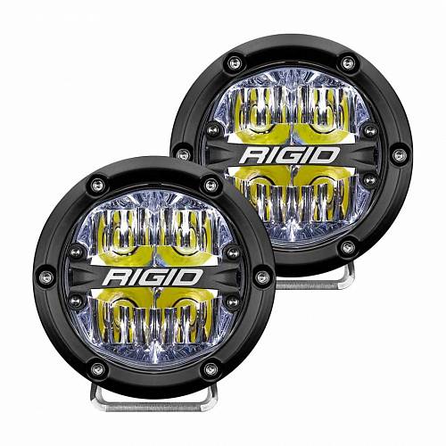 Фары RIGID 360 Серия 4″ Водительский свет - белая подсветка