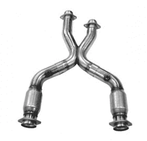 Приемные трубы X-Pipe с кат. для Mustang GT|Cobra, 1999-2004, 3'' x 2.5''