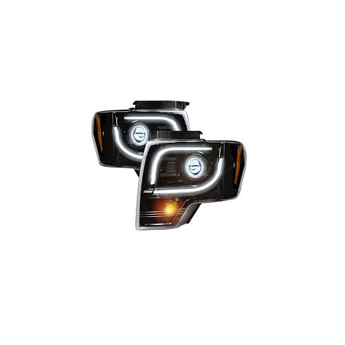 Фары головного света для Ford F150|RAPTOR 2009-14 - Smoked / Black