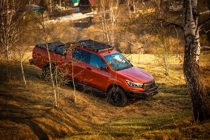 Экспедиционный багажник Raizer-T для Toyota Hilux Revo 2007+, покрытие Raptor