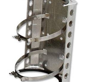 Super Bracket COMP, Aluminum, 20 lb. CO2 Tank, 8" dia.