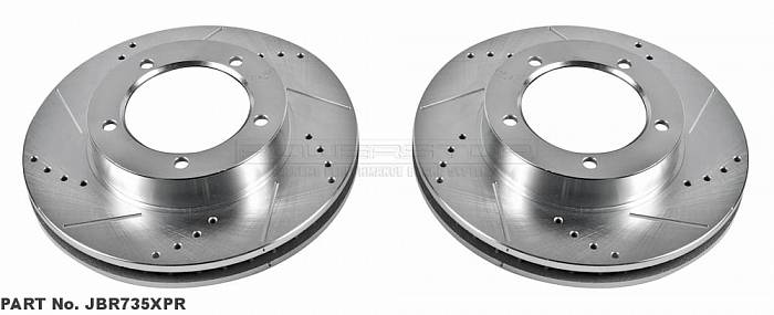 POWERSTOP ТОРМОЗНОЙ ДИСК ПЕРЕДНИЙ ПЕРФОРИРОВАННЫЙ СЛОТИРОВАННЫЙ JBR735XPR LEXUS / TOYOTA