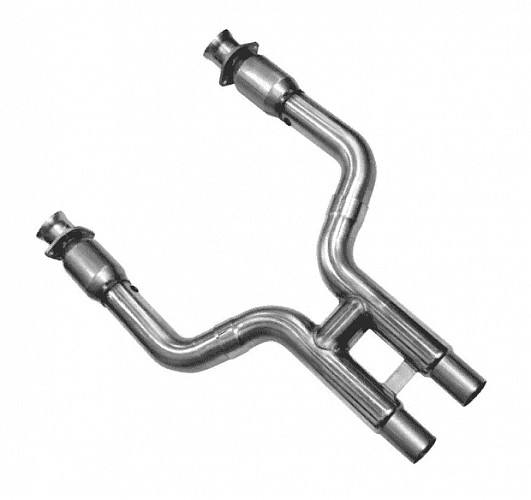 Приемные трубы H-Pipe с кат. для Mustang Shelby GT500, 2007-2014, 3'' x 2.5''