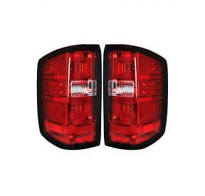Chevy Silverado 14-17 1500/2500/3500 (Replaces Factory OEM Halogen Tail Lights ONLY - Also Fits GMC Sierra 15-17 Dually Body Style with Factory OEM Halogen Tail Lights ONLY) OLED TAIL LIGHTS - Red Lens