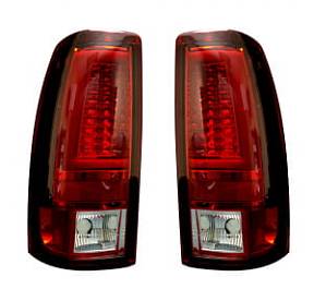 Chevy Silverado & GMC Sierra 99-07 (Fits 2007 "Classic" Body Style Only) OLED TAIL LIGHTS - Red Lens