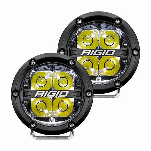 Фары RIGID 360 Серия 4″ Дальний свет - белая подсветка