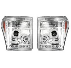 Фары головного света для Ford Superduty F250/F350/F450/F550  2011-16 - Clear / Chrome