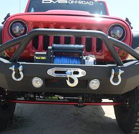 Steel Mid Front Bumper w/ Fog Lights & LED for 07-17 Jeep Wrangler