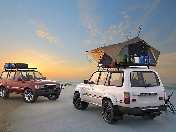 Багажник Slimline II (высокий) на крышу Toyota Land Cruiser 80 - от Front Runner