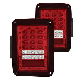 Комплект из двух светодиодных задних фонарей для JEEP WRANGLER JK (Джип Рэнглер JK) 2007 -