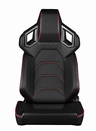 Спортивные сиденья серии Alpha-X, черные/красная строчка/низкая базовая версия