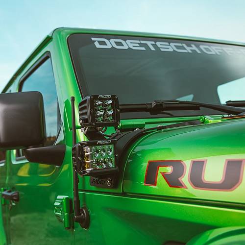 Длинные крепления для фар на обтекатель перед лобовым стеклом для Jeep Wrangler JL 
