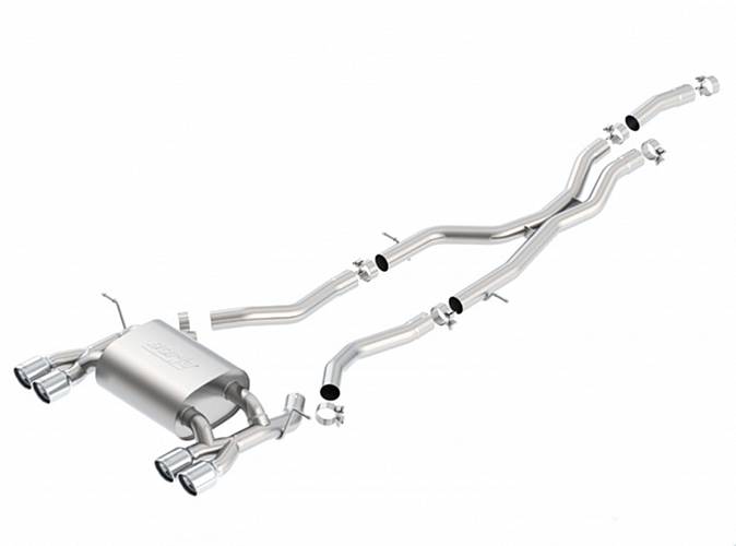 ВЫХЛОПНАЯ СИСТЕМА CAT BACK M3 F80 И M4 F82 L6-3.0 (TWINTURBO) ’15-, ЗВУК S-TYPE — НАСАДКА №18